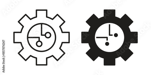 ETL icons. silhouette icon vector flat illustration on white background. line art icons