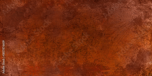 Aged Copper or Rust Effect Background Texture . Vivid old copper metal background texture. Grunge rusty dark metal stone background corten steel texture . Orange rusty wall grungy background 