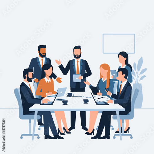 Business Meeting Team Collaboration Discussion Strategy Planning Office
