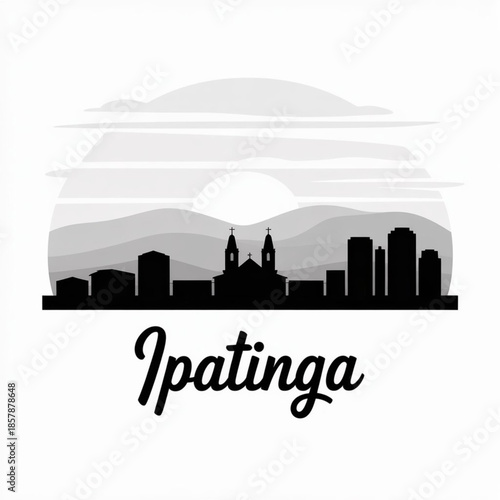 Ipatinga Minas Gerais Skyline Silhouette — A Steel Industry City in the Vale do Aço Region