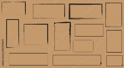 set of grunge shapes and background.