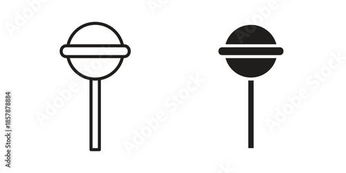 Lollypop icons. silhouette icon vector flat illustration on white background. line art icons