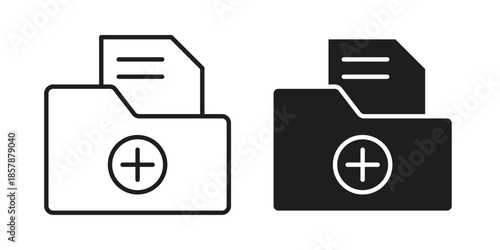 Medical history icons. silhouette icon vector flat illustration on white background. line art icons