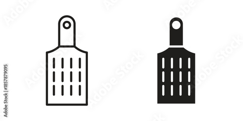 Microplane grater icons. silhouette icon vector flat illustration on white background. line art icons
