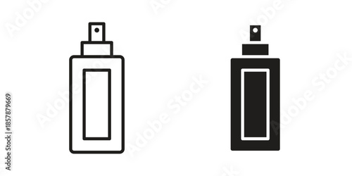 Perfume icons. silhouette icon vector flat illustration on white background. line art icons