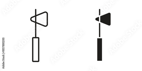 reflex hammer icons. silhouette icon vector flat illustration on white background. line art icons