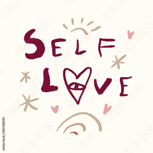 Self Love Mental Health T-shirt Vector Illustration Care Quotes Funny Awareness Art Lettering Text Design EPS Clipart