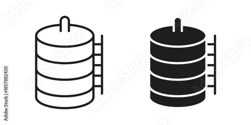 Water tank icons. silhouette icon vector flat illustration on white background. line art icons