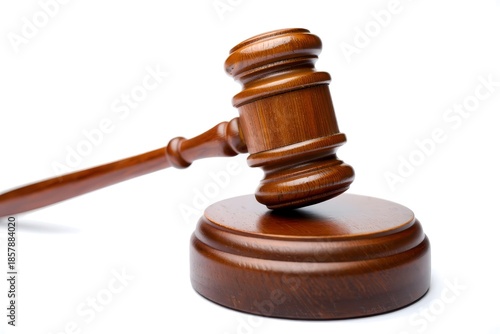 Wooden Gavel on Sound Block - Justice and Law Symbol