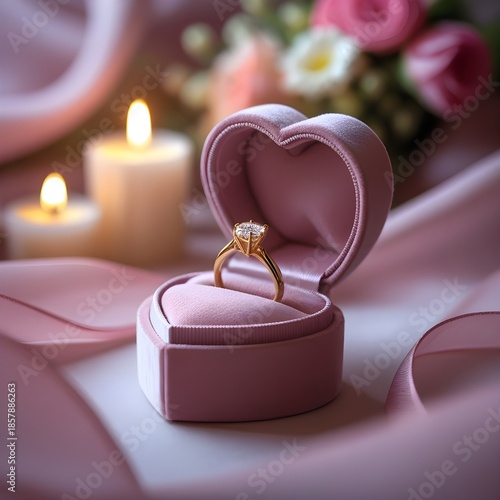  Ring in Heart Shaped Box Valentine’s Day Proposal