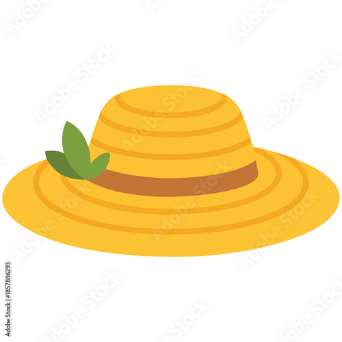 Farmer hat on white background peasant headwear vector illustration
