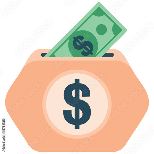 Savings jar unique creative concept isolated vector illustration on white background