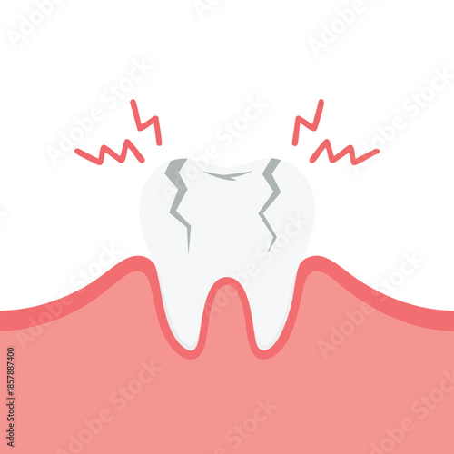 Dental problem illustration isolated vector illustration on white background