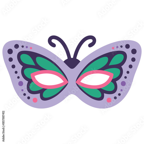 Elegant Venice carnival mask Mardi gras holiday feather masquerade party