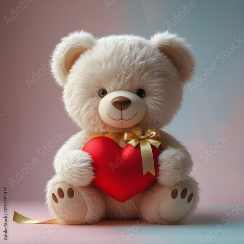 Cute Teddy Bear Holding Heart Valentine’s Day Gift