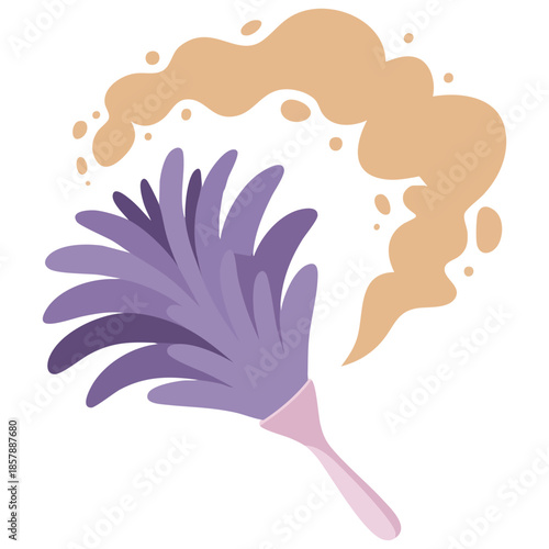 Cute cartoon ostrich feather duster sweep dust household maid duties cleaning