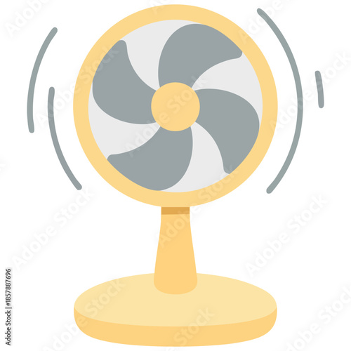 Fan design unique creative concept isolated vector illustration on white background
