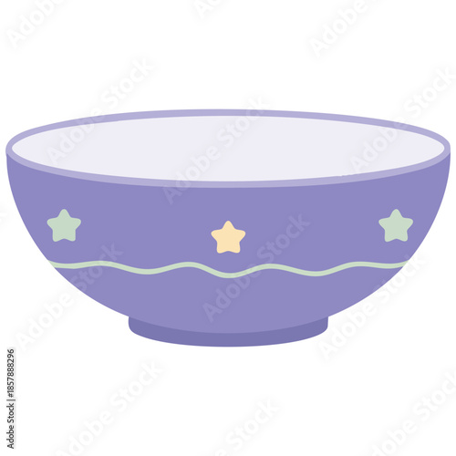 Kitchen bowl unique creative concept isolated vector illustration on white background