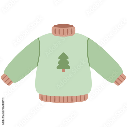 Sweater knitted hand orange warm wool clothes winter children vector