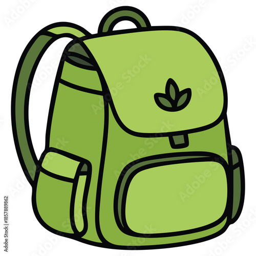 Vector illustration of a backpack isolated on a white background