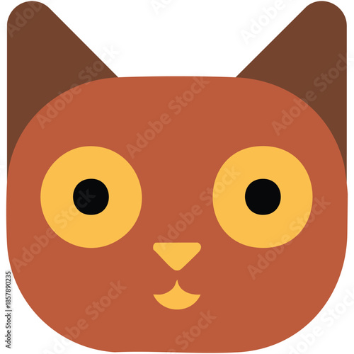 Cat mascot cartoon design pet animal nature domestic theme vector illustration isolated white background