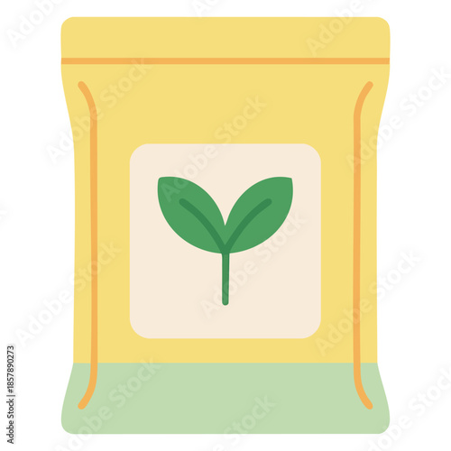 Agriculture icon of a garden fertilizer bag isolated vector illustration on white background