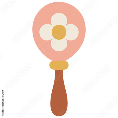 Mexican maraca on white background isolated vector illustration on white background