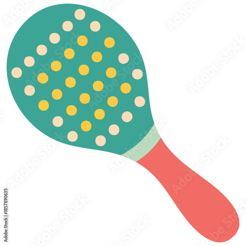 Flat style vector illustration maracas icon Mexican culture concept over white background