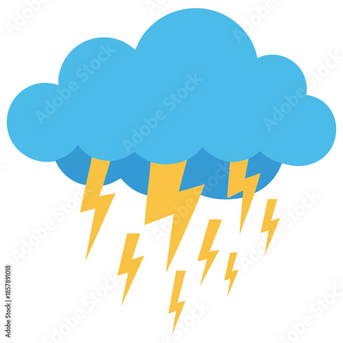 heavy rain weather sign icon with gloomy clouds and frowning sky logo flat vector illustration isolated on white background
