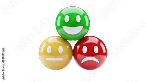 Wallpaper Mural Smiley Faces Stacked: Positive, Neutral, and Negative Emotions Torontodigital.ca