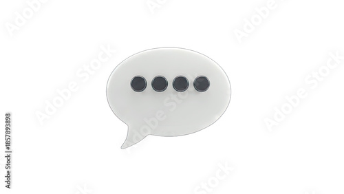 Wallpaper Mural Speech Bubble with Dots Icon on White Background Torontodigital.ca