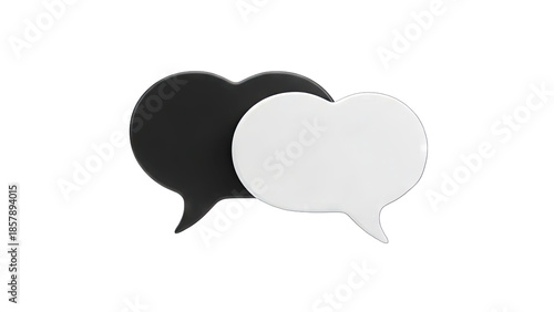 Wallpaper Mural Speech Bubbles Interacting on White Background Torontodigital.ca