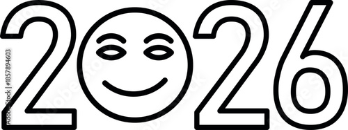 2026 icon symbolizing the upcoming year, future planning, goals, and new beginnings