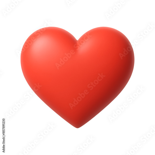 Wallpaper Mural Bright Red Heart Symbol Representing Love Care and Emotion 3d Icon Isolated on a Transparent Background Torontodigital.ca