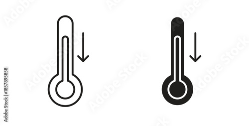 Low Temperature icons designs can be used for mobile, ui, websites