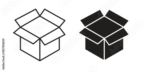 Open box icons designs can be used for mobile, ui, websites