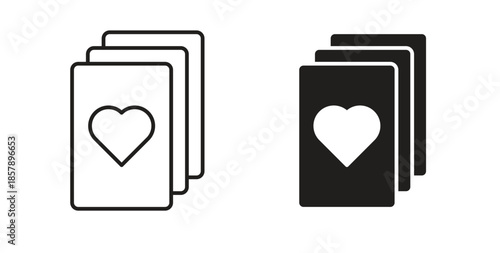 Playing cards icons designs can be used for mobile, ui, websites