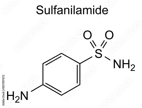 Sulfanilamide, chemical structure of sulfanilamide, drug substance