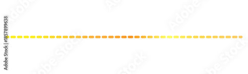 Horizontal long golden dashed line. Gold line, golden line, aesthetic line