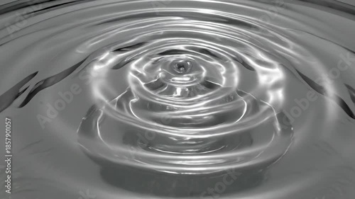Intriguing Water Droplet Dynamics - Captivating Ripples and Reflections in Motion.