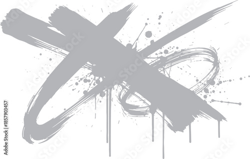 Abstract artistic brush strokes Vector