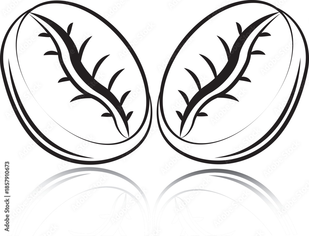 Obraz premium vector coffee beans icon