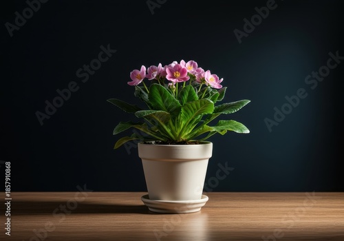 Wallpaper Mural Classic ceramic flowerpot holding a healthy flowering plant, symbolizing growth, gardening, and natural indoor decor, isolated, flower, hobby Torontodigital.ca