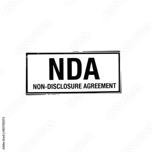 Non-disclosure agreement stamp isolated on transparent background
