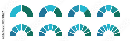 Infographic semicircle PNG template. Chart business data step by step process flow vector layout