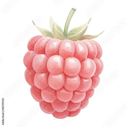 artificially crafted berry-shaped pink fruit with smooth glossy surface and