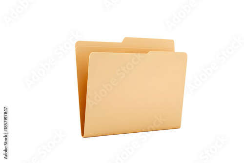 Simple folder lying on a plain background ready for organizing documents in an office or home space