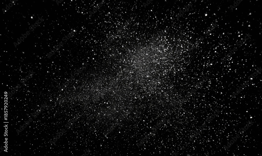 Fototapeta premium Sparkling dust or stars scattered across dark void