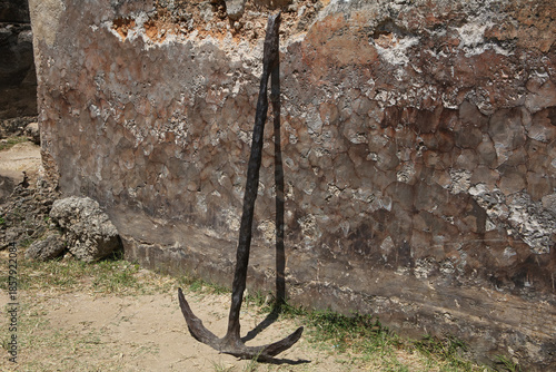 Old anchor in Fort Jesus, Mombasa, Kenya