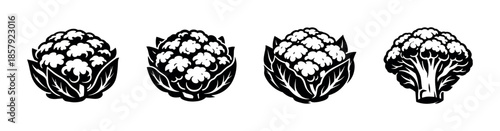 Vegetable vector icons set. fresh produce and healthy eating symbols